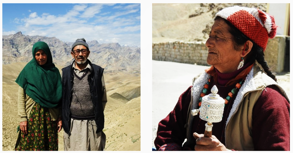 Ladakhis in semi-traditional clothing, Image Credit: Saloni Bhatia